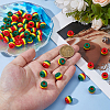 100Pcs Opaque Resin European Beads RESI-DC0001-52-3