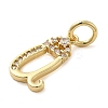 Brass Micro Pave Cubic Zirconia Pendants KK-M273-01G-U-2