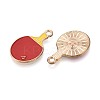 Alloy & Enamel Pendants ENAM-T021-44G-2