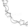 Non-Tarnish 304 Stainless Steel Star & Moon Link Chain Anklets for Men Women LS-STAS-B039-15P-2