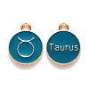 Alloy Enamel Pendants X-ENAM-S124-01B-05C-1