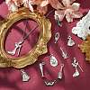 100Pcs 10 Styles Tibetan Style Alloy Pendant FIND-CJ0001-74-6