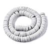 Flat Round Handmade Polymer Clay Beads CLAY-R067-10mm-39-4