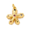 Brass Micro Pave Cubic Zirconia Pendants KK-U033-09G-02-1