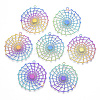 Ion Plating(IP) 201 Stainless Steel Filigree Pendants X-STAS-T057-20-1