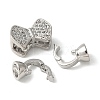 Brass Pave Clear Cubic Zirconia Fold Over Clasps KK-M320-30P-2