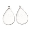Non-Tarnish 304 Stainless Steel Open Back Bezel Teardrop Pendants STAS-Z040-11A-P-1