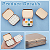 Rectangle Iron Tin Cans with 12-Grid Plastic Empty Watercolor Paint Pans CON-PH0003-12-4