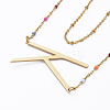 304 Stainless Steel Double Layer Necklaces NJEW-JN02854-06-3