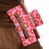 Flower Pattern PVC Plastic Claw Hair Clips PW-WG97083-04-2