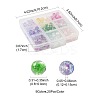 180Pcs 9 Colors Transparent Spray Painted Crackle Glass Beads GLAA-FS0002-44-4