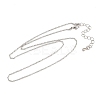 Brass Oval Link Chain Necklaces NJEW-D338-02P-2