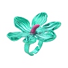 Adjustable Alloy Flower Finger Rings for Women RJEW-B124-01D-2