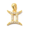925 Sterling Silver Micro Pave Clear Cubic Zirconia Pendants STER-Z012-06G-04-1