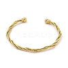 304 Stainless Steel Twisted Open Cuff Bangles for Women BJEW-E100-07G-2