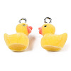 Flocky Resin Pendants RESI-N032-02A-4