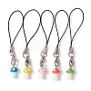 Opaque Resin Mushroom Mobile Straps HJEW-JM01506-1