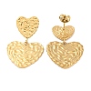 Ion Plating(IP) 304 Stainless Steel Stud Dangle Earrings EJEW-G395-24G-1