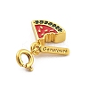 Brass Enamel Fruits Pendant Decoration LS-HJEW-P020-01A-G-2