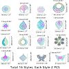 201 Stainless Steel Filigree Pendants STAS-UN0003-28-3