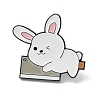 Rabbit with Knife Enamel Pin JEWB-K053-21EB-1