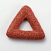 Synthetic Lava Rock Big Triangle Pendants G-O025-04G-1