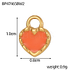 304 Stainless Steel Enamel Charms STAS-OY009-45G-2