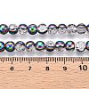 Electroplated Crackle Glass Beads Strands EGLA-N014-6mm-06-4
