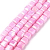 Electroplate Opaque Glass Beads Strands EGLA-U004-02A-1