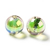 Two Tone UV Plating Rainbow Iridescent Acrylic Beads TACR-D010-03A-05-3