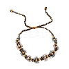 Flower Glass Seed Beaded Braided Bead Bracelets for Women Frineds BJEW-F493-10D-2