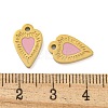 316 Surgical Stainless Steel Enamel Charms STAS-M073-42A-01G-3