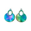 Ion Plating(IP) 304 Stainless Steel Big Pendants STAS-B031-34R-1