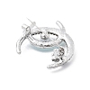 Alloy Crystal Rhinestone Double Moon Brooches JEWB-C037-03P-3