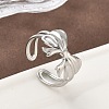 304 Stainless Steel Open Cuff Rings for Women RJEW-A079-11B-P-2
