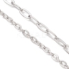 304 Stainless Steel Paperclip Chain Cable Chain Necklace Slider Making AJEW-JB01529-3
