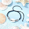 7Pcs 7 Colors Natural Cowrie Shell Braided Bead Bracelets for Women BJEW-JB11765-4