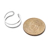 304 Stainless Steel Hollow Cuff Rings for Women RJEW-S395-01P-5