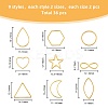 36Pcs 18 Style 201 Stainless Steel Linking Rings FIND-FH0006-46-2