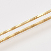 Brass Square Snake Chain Necklace Making MAK-T006-10A-G-3