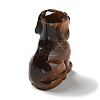Natural Tiger Eye Carved Healing Dog Figurines DJEW-F025-01A-3