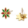 Ion Plating(IP) 304 Stainless Steel Enamel Stud Earrings EJEW-I316-03G-01-2
