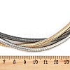 Alloy Wrap Round Snake Chain 3-Strand Choker Necklaces for Women Men NJEW-C090-02MC-3