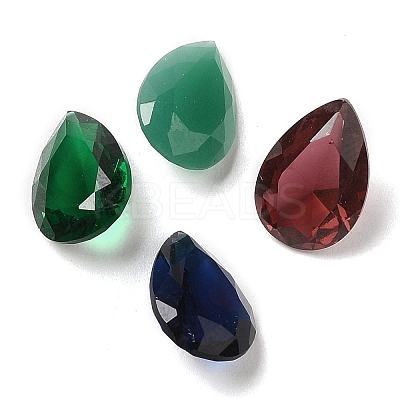 Pointed Back Glass Rhinestone Cabochons GLAA-B012-32C-1