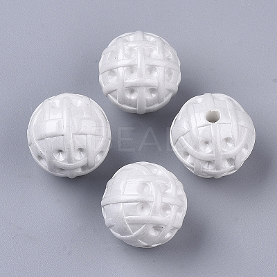 Spray Painted Opaque Acrylic Bead Rhinestone Settings MACR-T035-010E-1