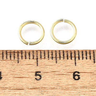 Brass Open Jump Rings KK-V007-004G-10-1