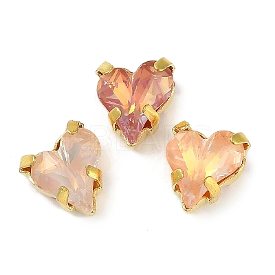 Brass Glass Rhinestone Sew on Rhinestones RGLA-B004-09A-G-1