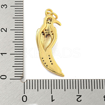Brass Micro Pave Clear Cubic Zirconia Pendants KK-R159-14C-G-1
