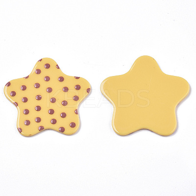 Opaque Printed Acrylic Cabochons MACR-N011-002-C03-1