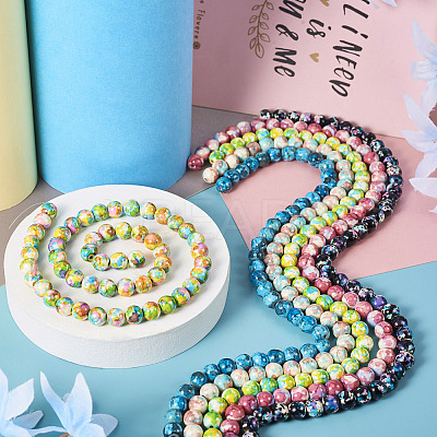 6 Strands 6 Colors Synthetic Turquoise Dyed Beads Strands TURQ-TA0001-03-1